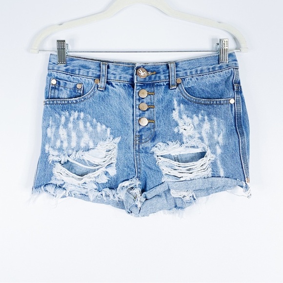 One Teaspoon - Distressed Denim Shorts